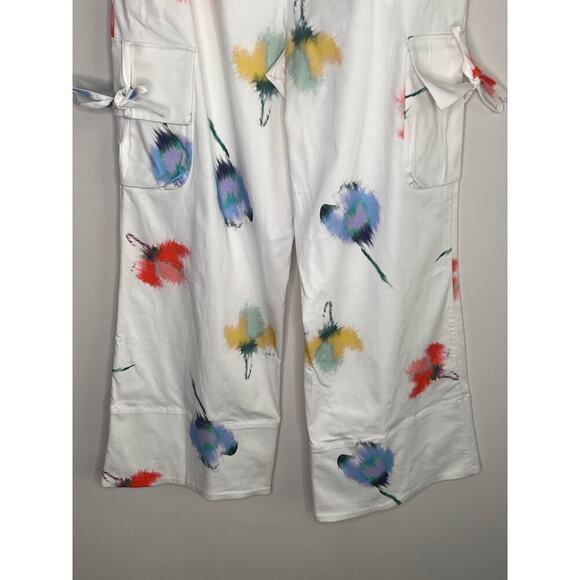 SLEEPER NWT Safari Flower Print Cargo Wide Leg Cotton Pants Women's Size L/XL - Picture 13 of 13
